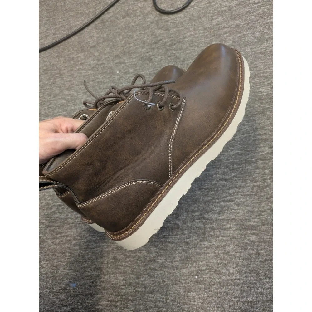 NEW Buffalo Metcalf Chukka Boots Men's 11 Brown Memory Foam Faux‎ Leather